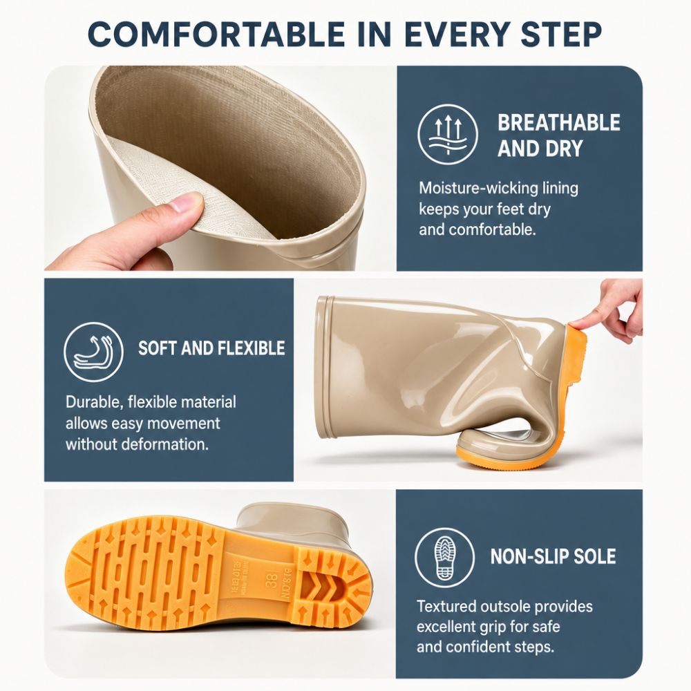 Non-slip Women's Long Rain Boo - Women Kitchen Accessories ulasan dan harga