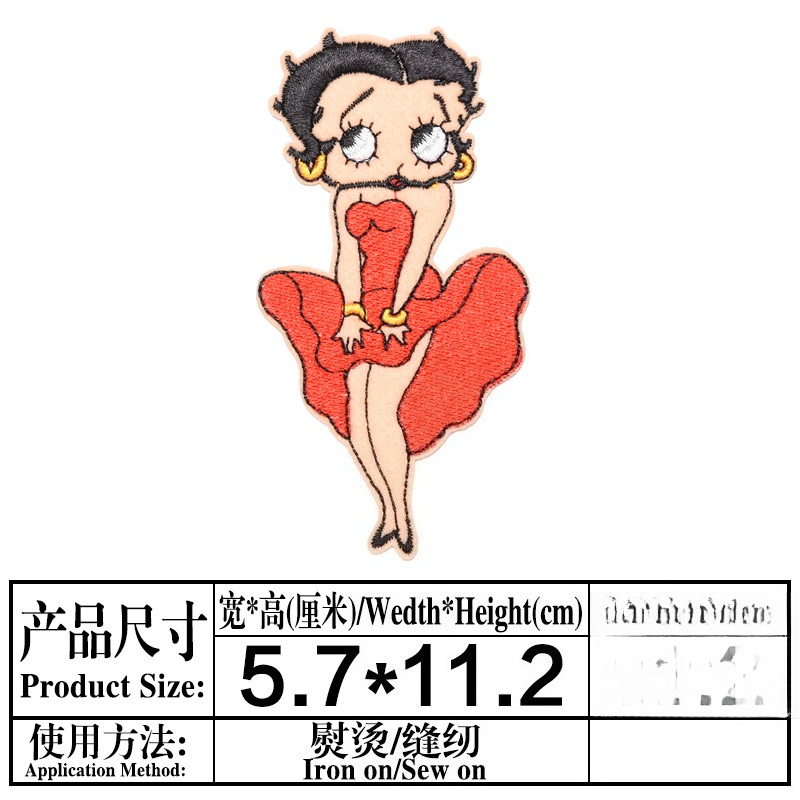 Betty Boop Patch High Color Va - Women'S Accessories Clothing ulasan dan harga