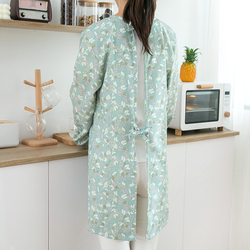 Women's Cotton Long Sleeved Ap - Women Kitchen Accessories ulasan dan harga