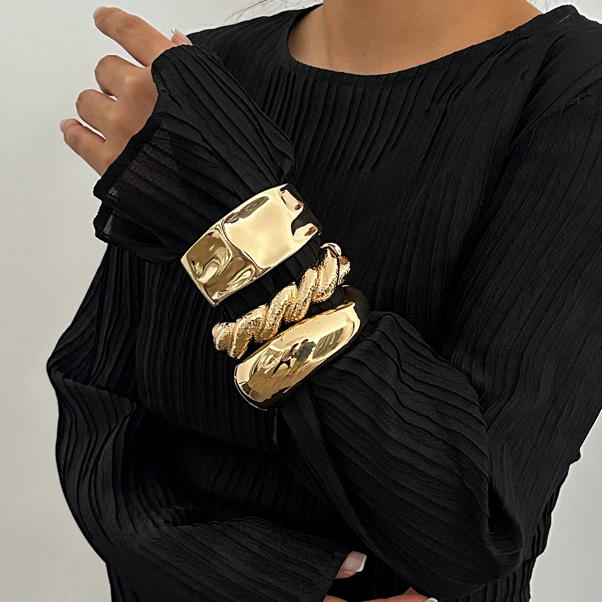 Vintage Gold Color Hip Hop Met - Women'S Emo Accessories ulasan dan harga