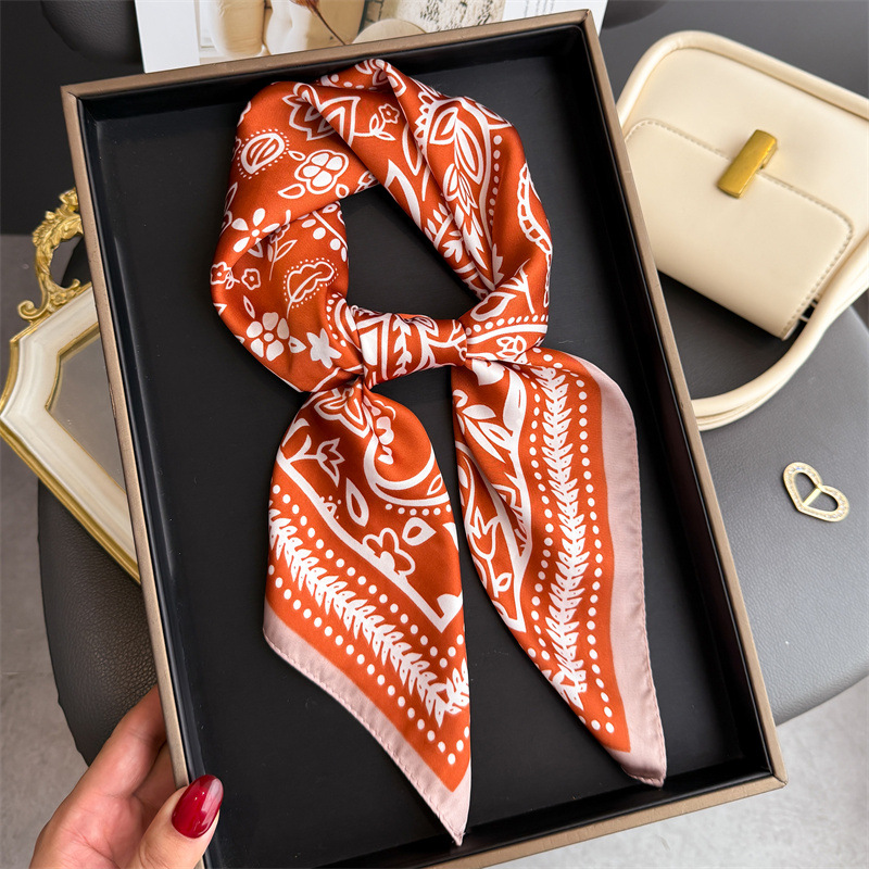 1Pc cashew print fashion silk  - Silk Scarf Square ulasan dan harga