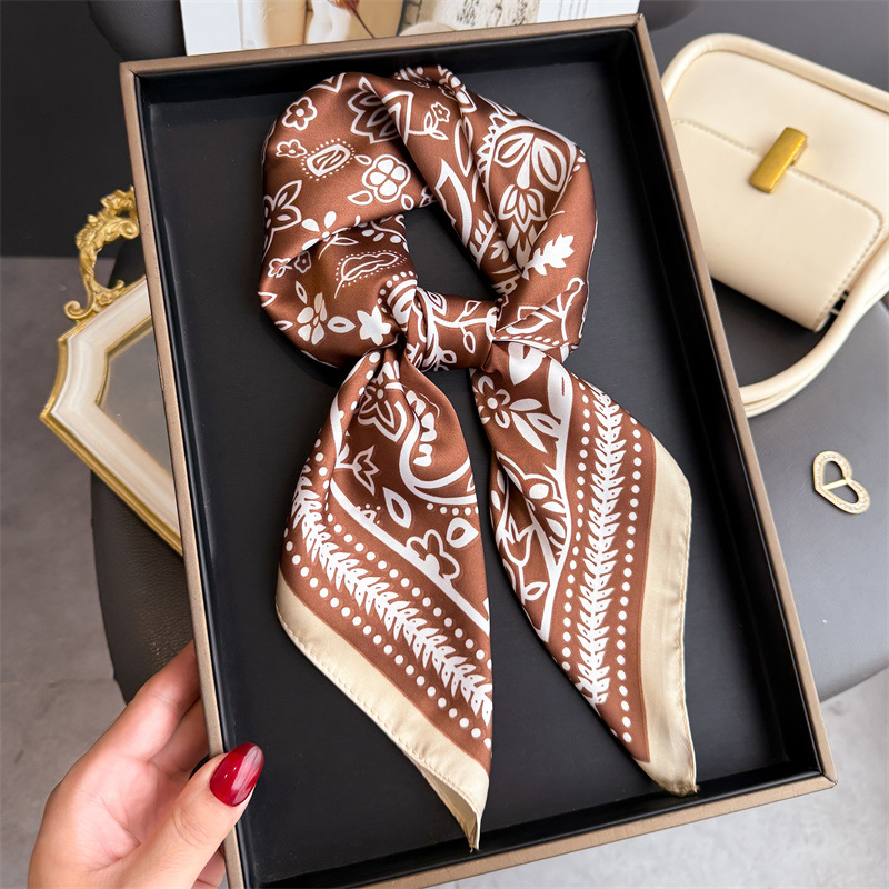 1Pc cashew print fashion silk  - Silk Scarf Square ulasan dan harga