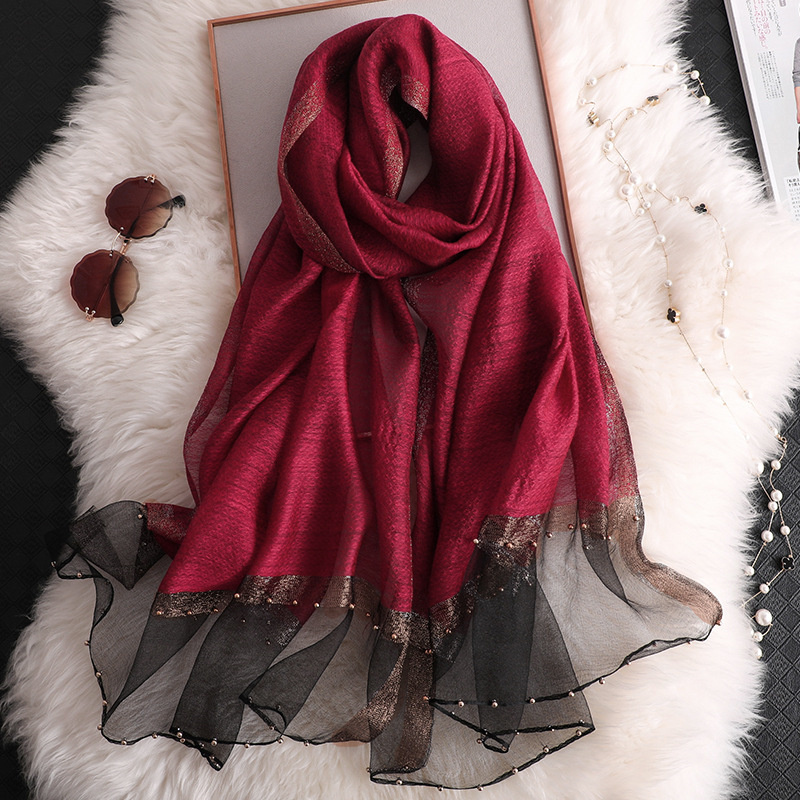 2024 Luxury 100% Silk Shawl Sc - Silk Scarf Square ulasan dan harga