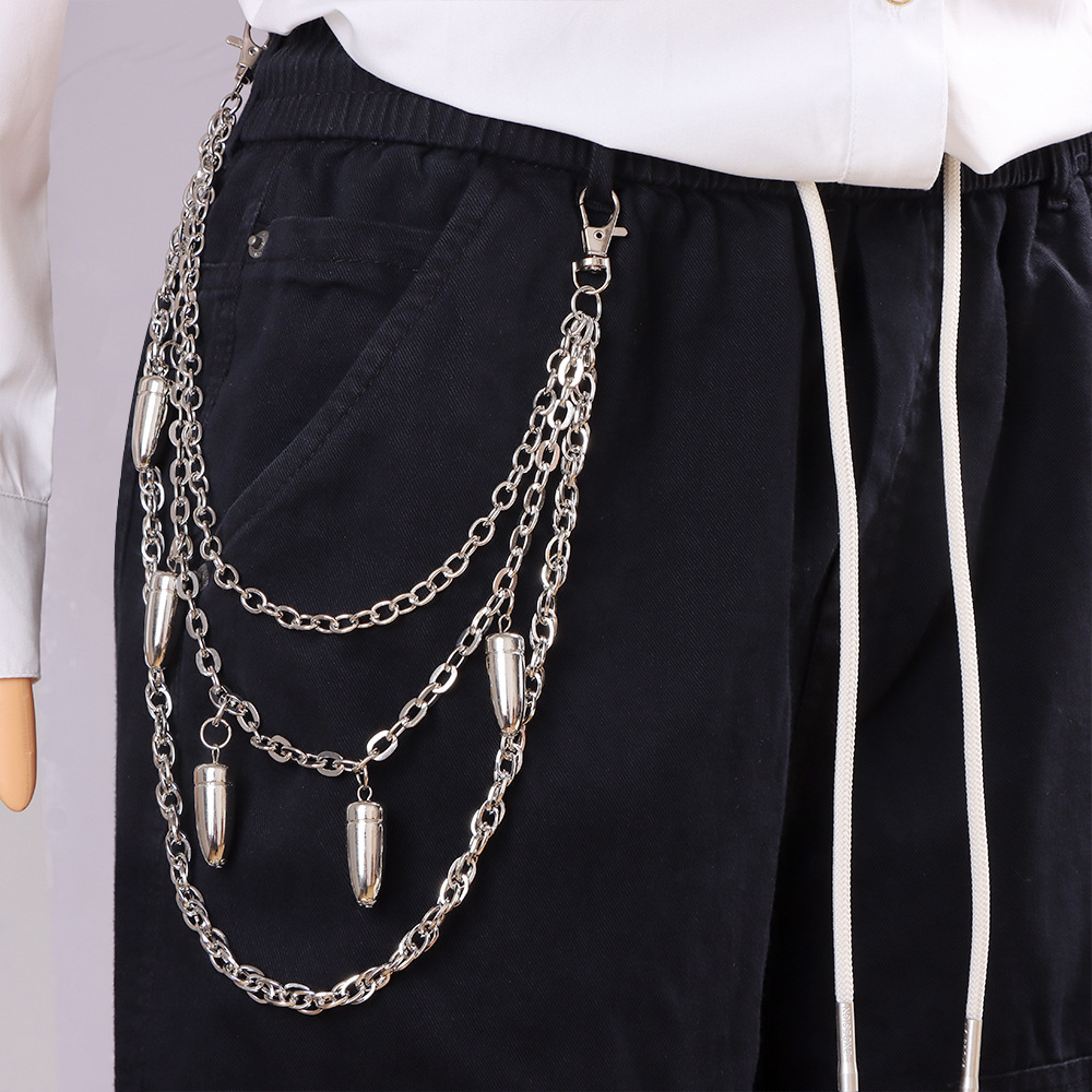 Layered Punk Spike Chains On T - Women'S Emo Accessories ulasan dan harga