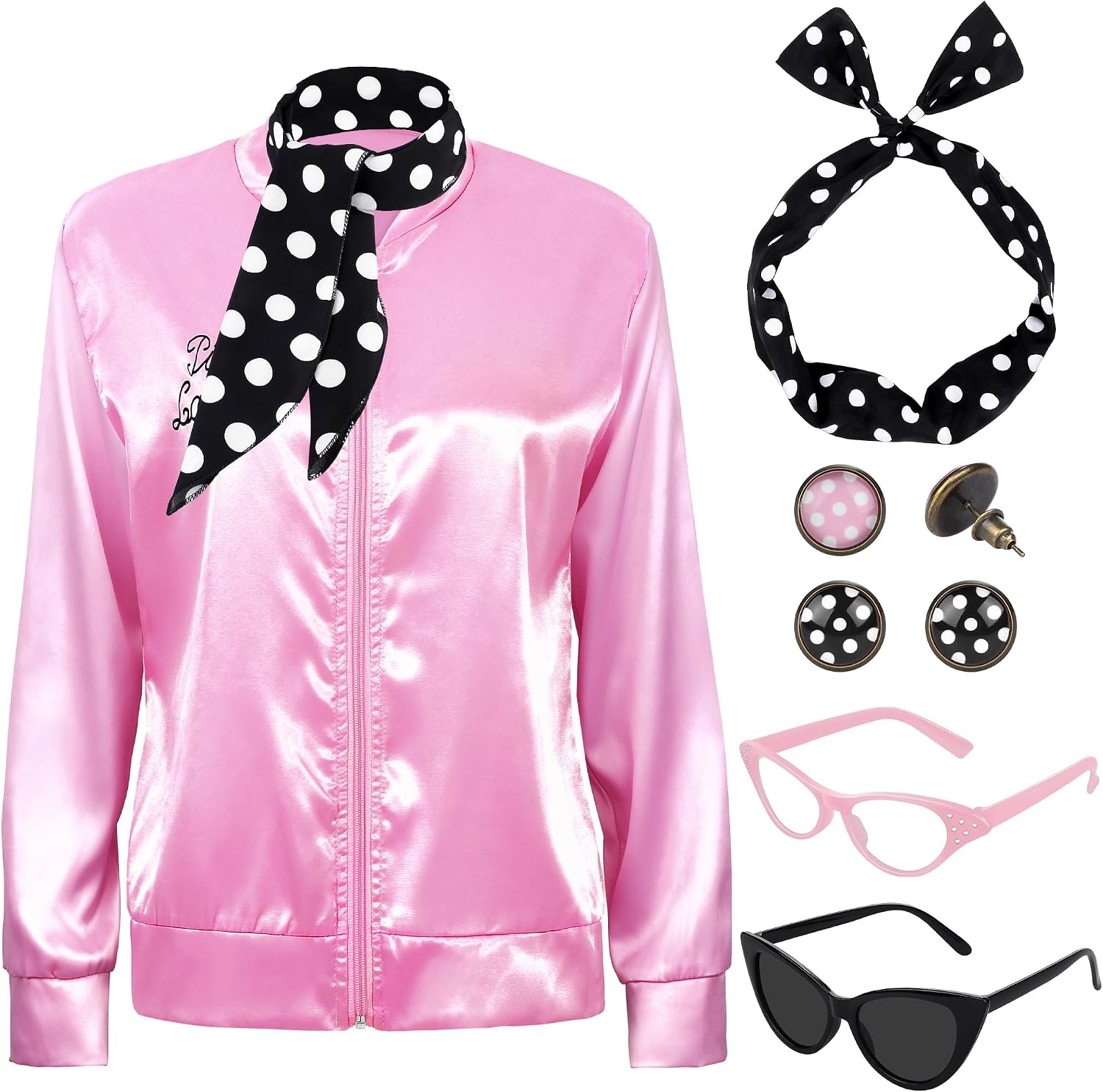 1950s Pink Satin Jacket with N - Women'S Accessories In The 1950S ulasan dan harga