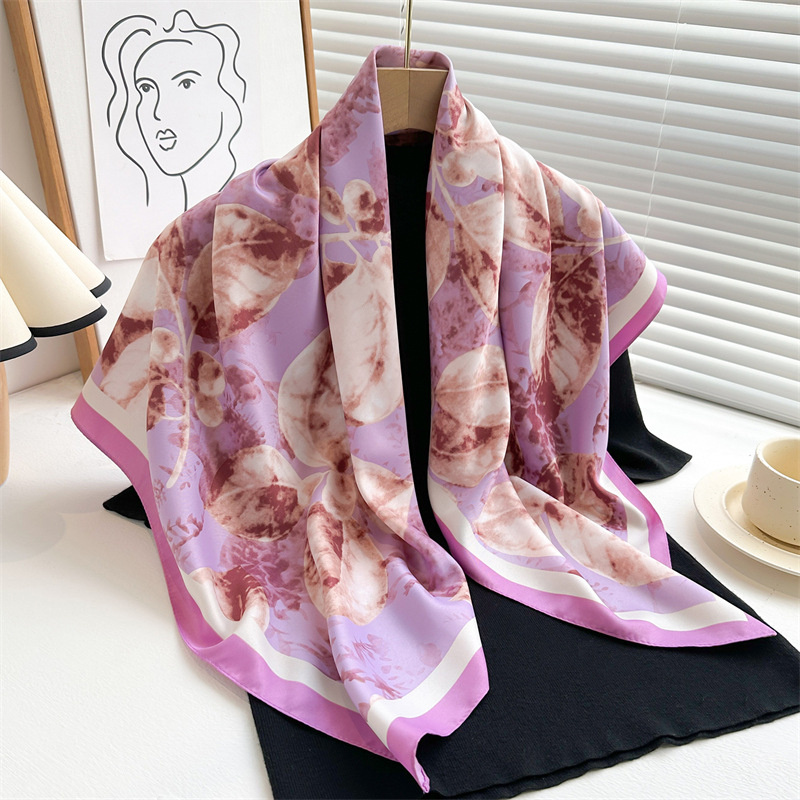 Retro 90cm Printed Large Squar - Silk Scarf Square ulasan dan harga